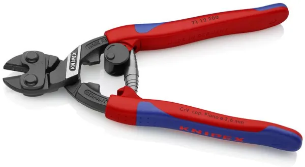 Knipex CoBolt® Kompakt bultsax svart atramenterad, med smalt flerkomponentshandtag 200 mm