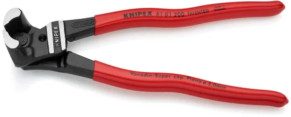 Knipex bultsax med hög utväxling, svart atramenterad, plastbelagd, 200 mm