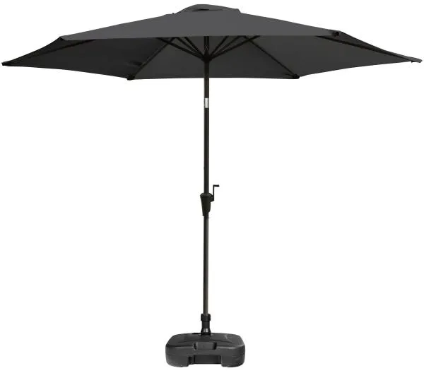 Parasol med lutning mörkgrå 3m 3m